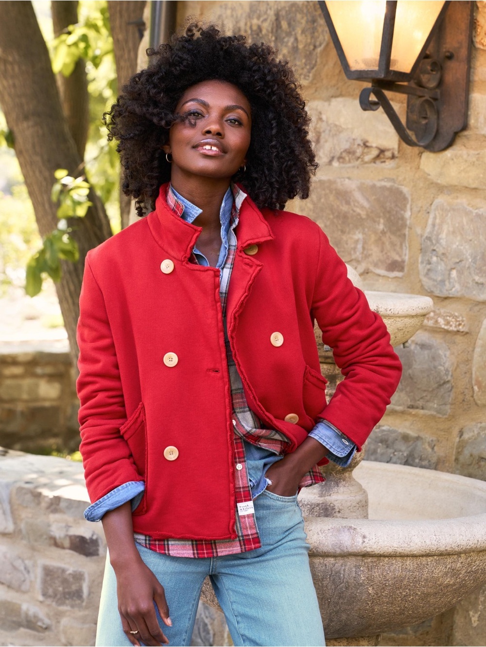 Frank & Eileen MINI BELFAST Crimson,
Triple Fleece XS